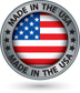 Made in the USA silver label, vector illustration